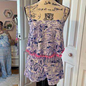 Lily short set size 0 cropped top very vibrant sooo cute